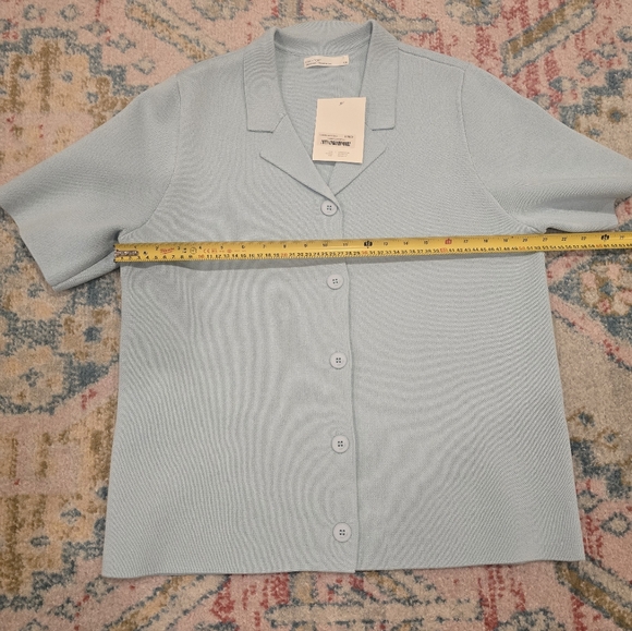 Oak and Fort Blue Knit Button Up - Picture 5 of 8